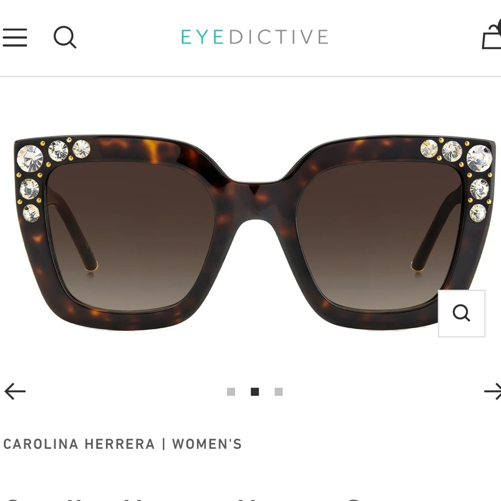 Carolina Herrera Tortoise Square Sunglasses
